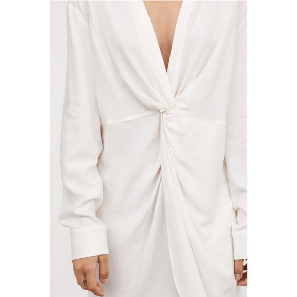 H&M White Twist Front Dress - Picture 3 of 8